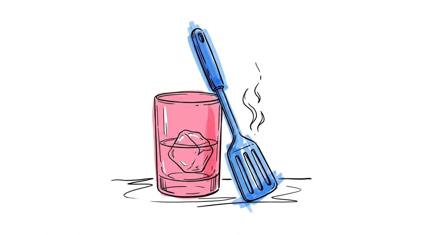 Whiskeyglas och grillspade — mat och dryckaktiviteter för svensexan